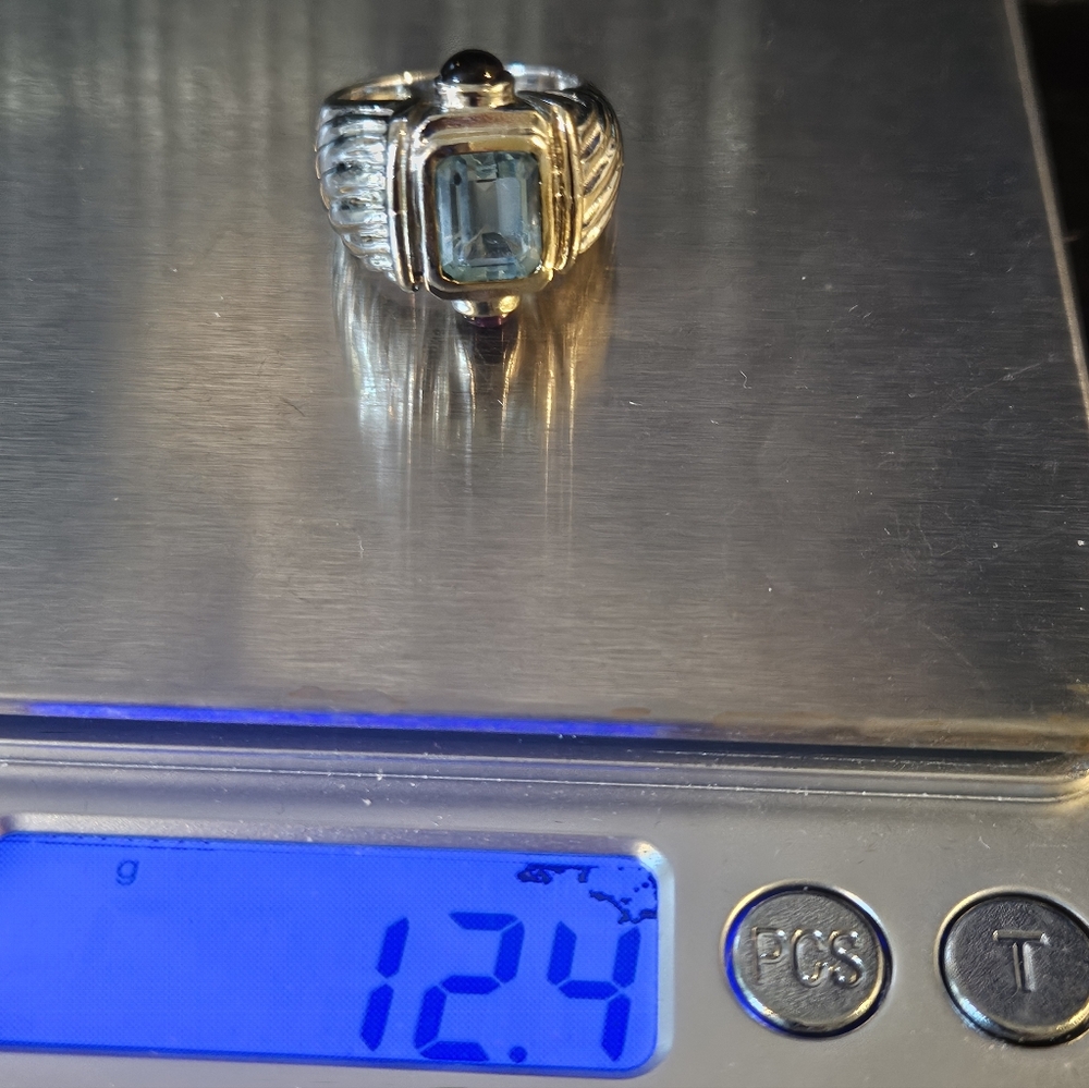 Sterling Silver Topaz/Amethyst Ring - Picture 5 of 8